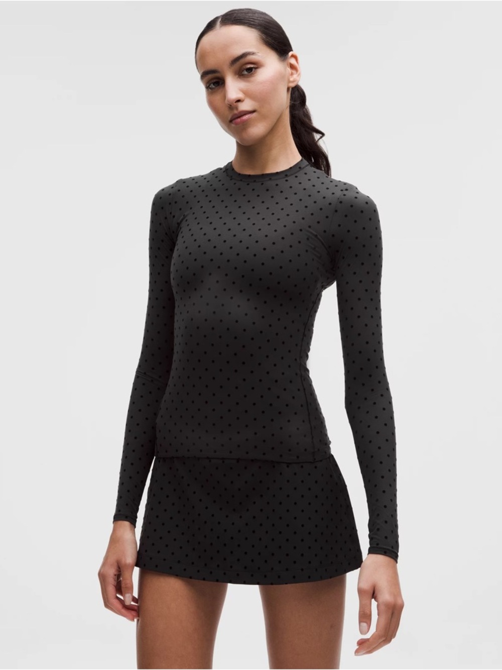 Lululemon Wundermost Ultra-Soft Nulu Crewneck Long-Sleeve Shirt Flocked Small